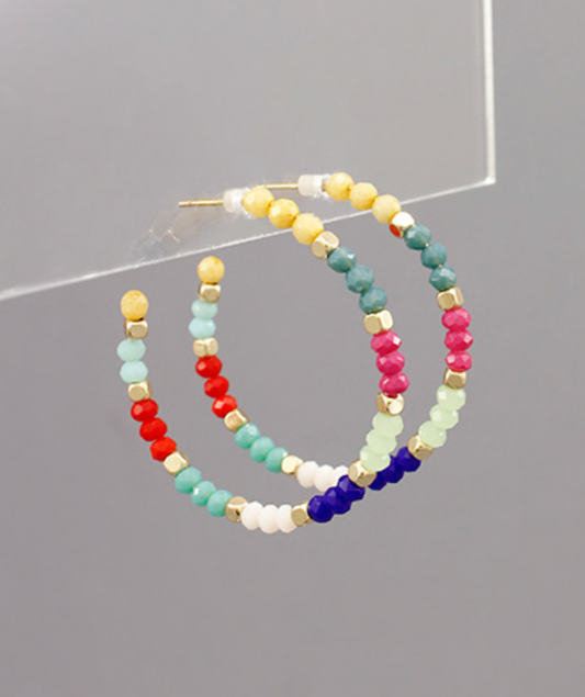 Beaded Hoop Earrings