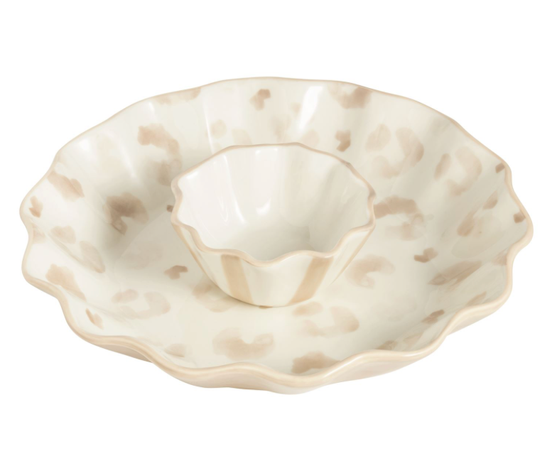 Leopard Chip & Dip Set