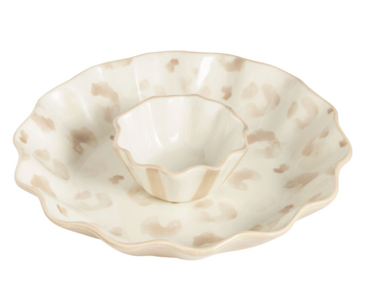 Leopard Chip & Dip Set