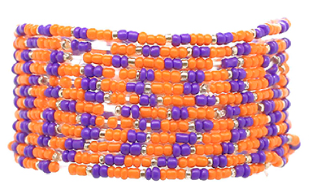 "Game Day" 12 Row Seed Bead Bracelet Set