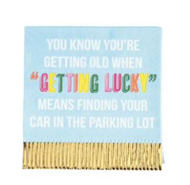 Funny Birthday Gold Napkins