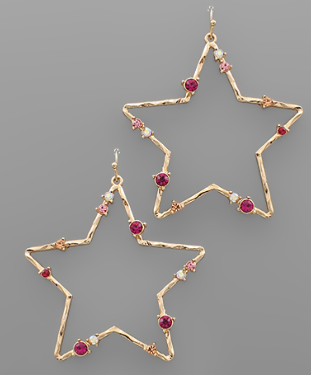 Crystal Star Earrings