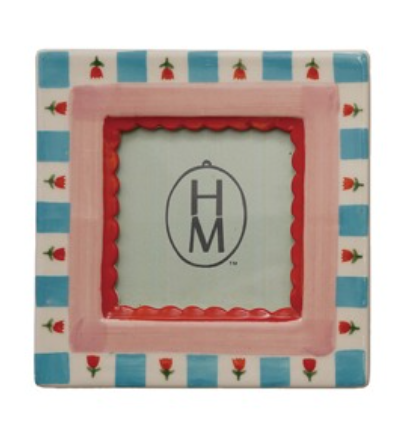 Colorful Stoneware Photo Frame