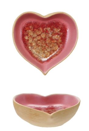 Stoneware Heart Shaped Dish