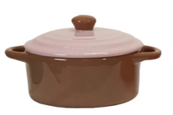 Stoneware Two-Tone Baker with Lid