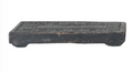 Distressed Black Found Carved Wood Riser