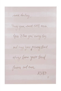 Hand-Written Letter Canvas Striped Wall Decor