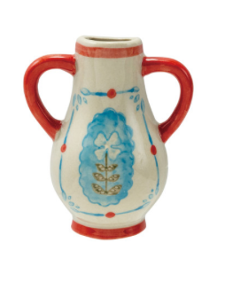 Hand-Painted Stoneware Mini Vase Magnet