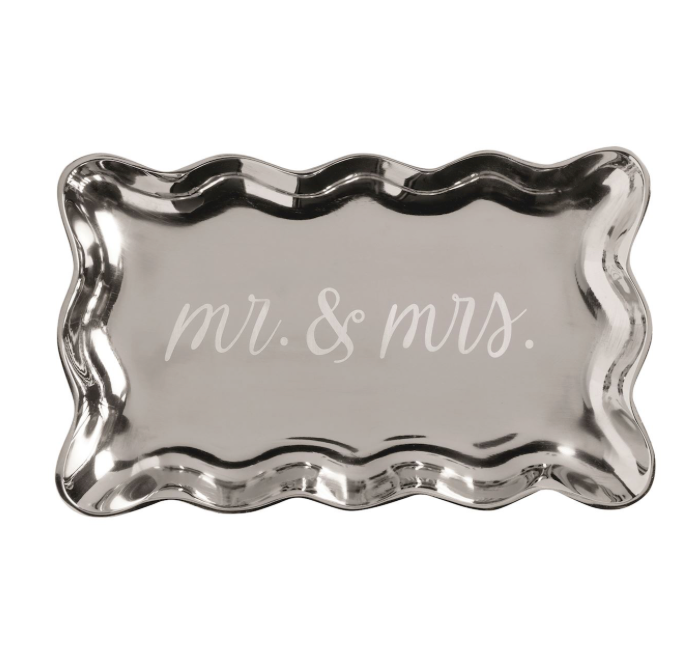 Mr. & Mrs. Metal Tray