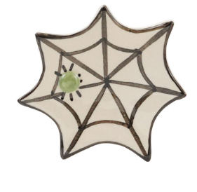 Hand-Painted Stoneware Halloween Icon Shaped Dish