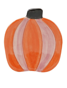 Hand-Painted Stoneware Halloween Icon Shaped Dish