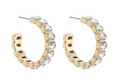 Pave Stone Hoops