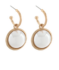 Round Dome Dangle Hoops