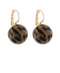 Leopard Ball Earrings