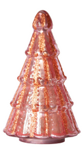 Embossed Mercury Glass Tree with Glitter Stripes