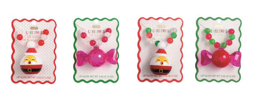 Christmas Lip Gloss Bracelets