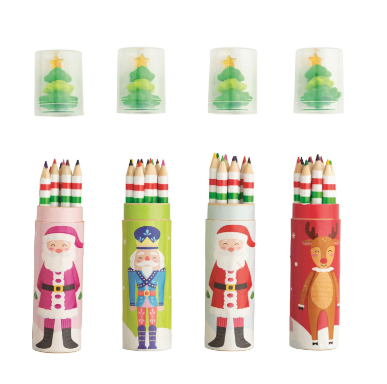 Christmas Pencil & Eraser Sets