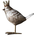 Resin Bird with Crown Figurines