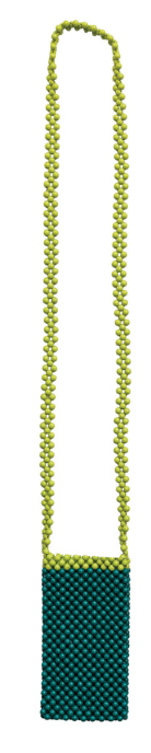Handmade Acrylic Beaded Two-Tone Crossbody Phone Case