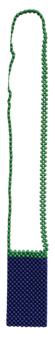 Handmade Acrylic Beaded Two-Tone Crossbody Phone Case