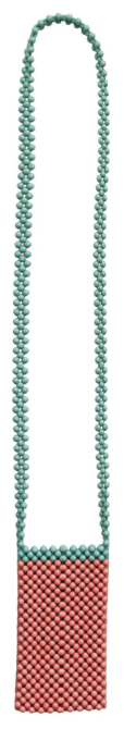 Handmade Acrylic Beaded Two-Tone Crossbody Phone Case