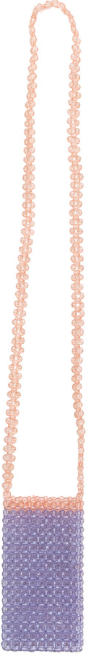 Handmade Acrylic Beaded Two-Tone Crossbody Phone Case