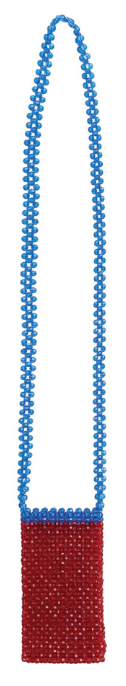 Handmade Acrylic Beaded Two-Tone Crossbody Phone Case