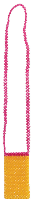 Handmade Acrylic Beaded Two-Tone Crossbody Phone Case