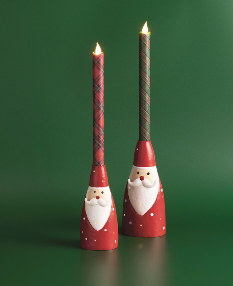 Santa Light-Up Taper Holders