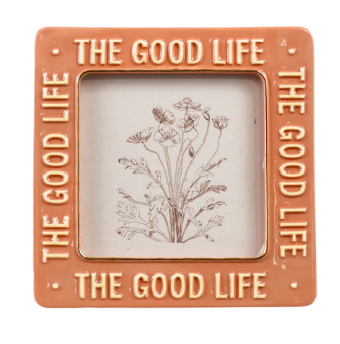 Artisan Embossed Stoneware Photo Frame