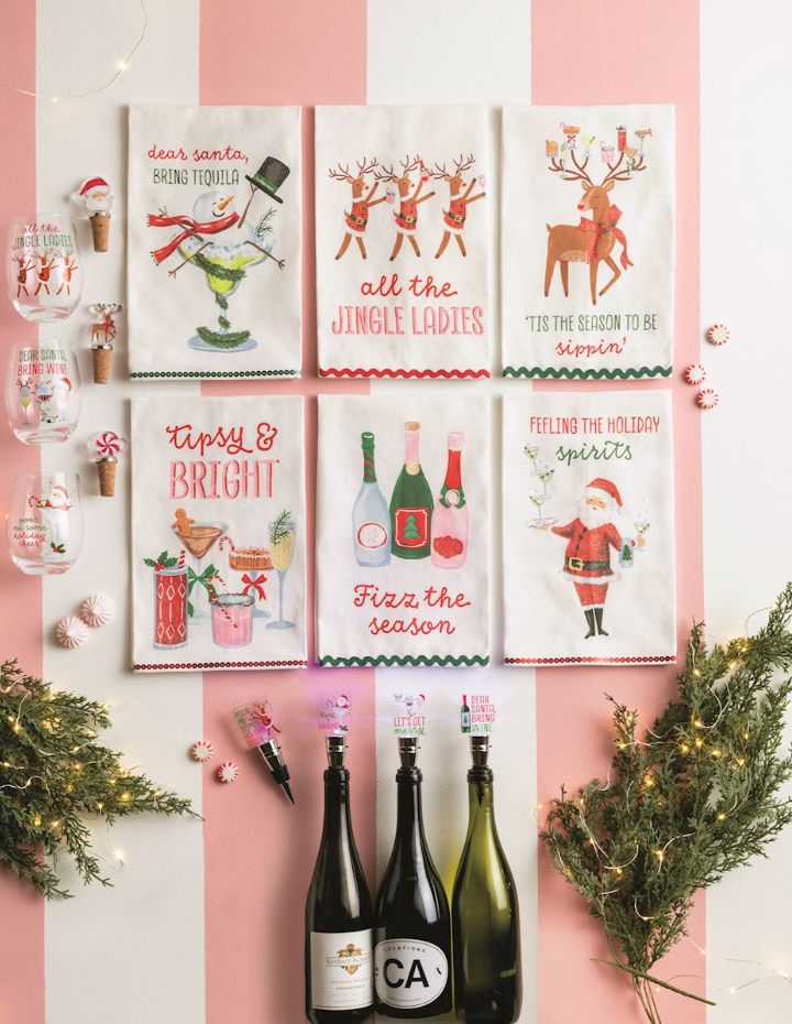 Holiday Bar Glitter Towels