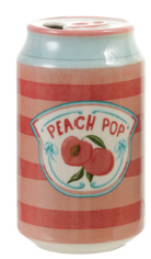 Hand-Painted Stoneware Soda Can Shaped Vase