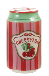 Hand-Painted Stoneware Soda Can Shaped Vase
