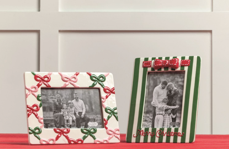 Ceramic Christmas Bow Frames