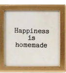 Gold Metal & Glass Framed Magnet with Saying
