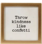 Gold Metal & Glass Framed Magnet with Saying
