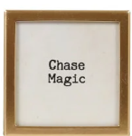 Gold Metal & Glass Framed Magnet with Saying