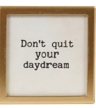 Gold Metal & Glass Framed Magnet with Saying