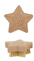 Laser Etched Wood & Holiday Shaped Dish Brush
