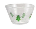 Glass Bowl with Embedded Holiday Icons