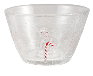 Glass Bowl with Embedded Holiday Icons