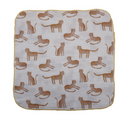 Cotton Double Cloth Burp Cloth with Crochet Trim