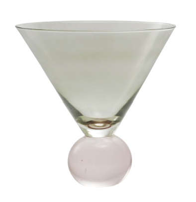 Two-Tone Martini Glass with Ball Stem