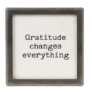 Silver Metal & Glass Framed Magnet with Saying
