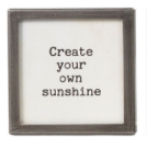 Silver Metal & Glass Framed Magnet with Saying