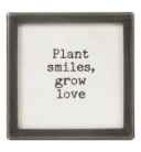 Silver Metal & Glass Framed Magnet with Saying