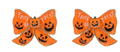 Halloween Bow w/Pumpkin Earrings