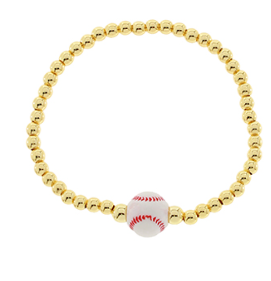Baseball Charm Bracelet