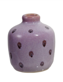 Hand Painted Stoneware Mini Vases