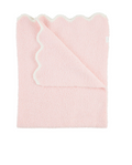 Pink Scallop Chenille Blanket